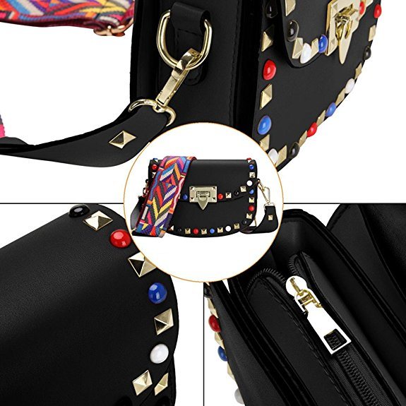 PU Leather Handbag with Rivet decoration Women Lady Shoulder Handbag 2018 Nice Design with High Quality Handbag (WDL0524)