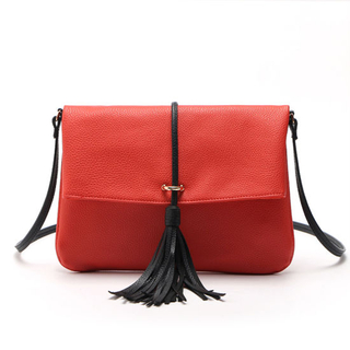 Lady PU Leather Handbags Designer Evening Bag Luxury Tassel Messenger Bag (WDL0960)
