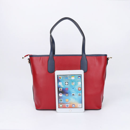 Women Handbags PU Leather Lady Tote Handbags Promotional Bag (WDL0719)
