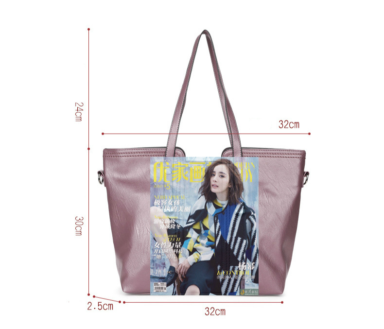 3PCS Set Lady Handbag Large Tote Bag PU Crossbody Bag Purse (WDL0831)
