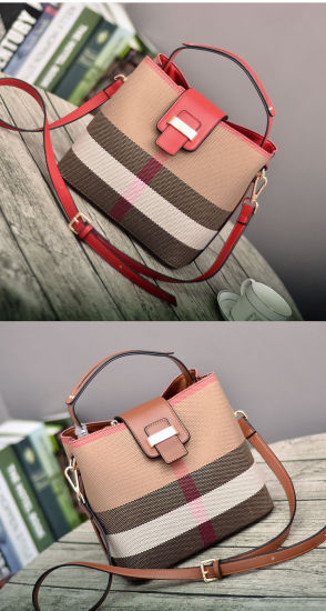 Canvas and PU Leahter Handbags Women Bag Ladies Handbag Lady Handbag Fashion Bags Designer Handbags Hand Bag (WDL0354)