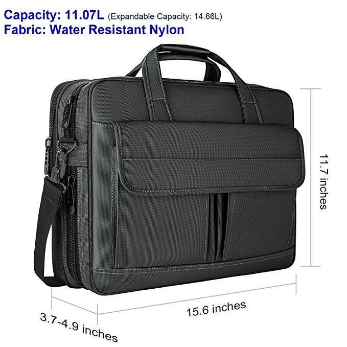 17 Inch Laptop Bag Travel Briefcase with Orjanizer Expandable Shoulder Bag Water Resisatant Business Message Briefcase Laptop Computer Tablet (WDL01133)