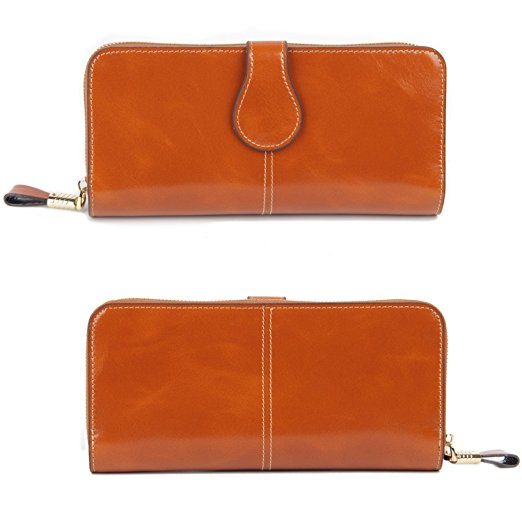 Purse Wallet Women′s Clutch Wallet Card Holder Small Compart Leather Wallet Ladies Minin Purse with ID Window (WDL01082)