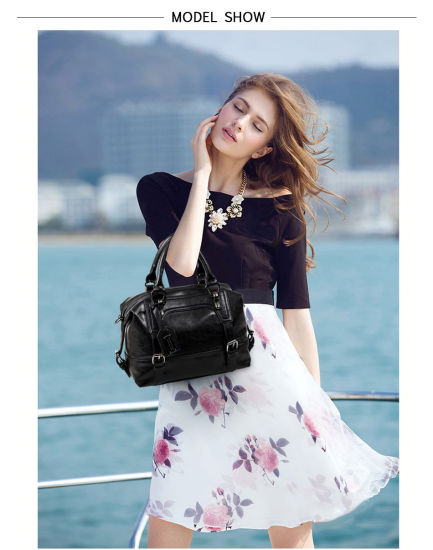 Boston Women Bag Vintage Four Belts Shoulder Bags Sequined Women Handbags (WDL0886)