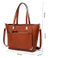 High Quality Hot Sell Tote with Metal Decorative Wardware PU Fashion Bag (WDL0214)