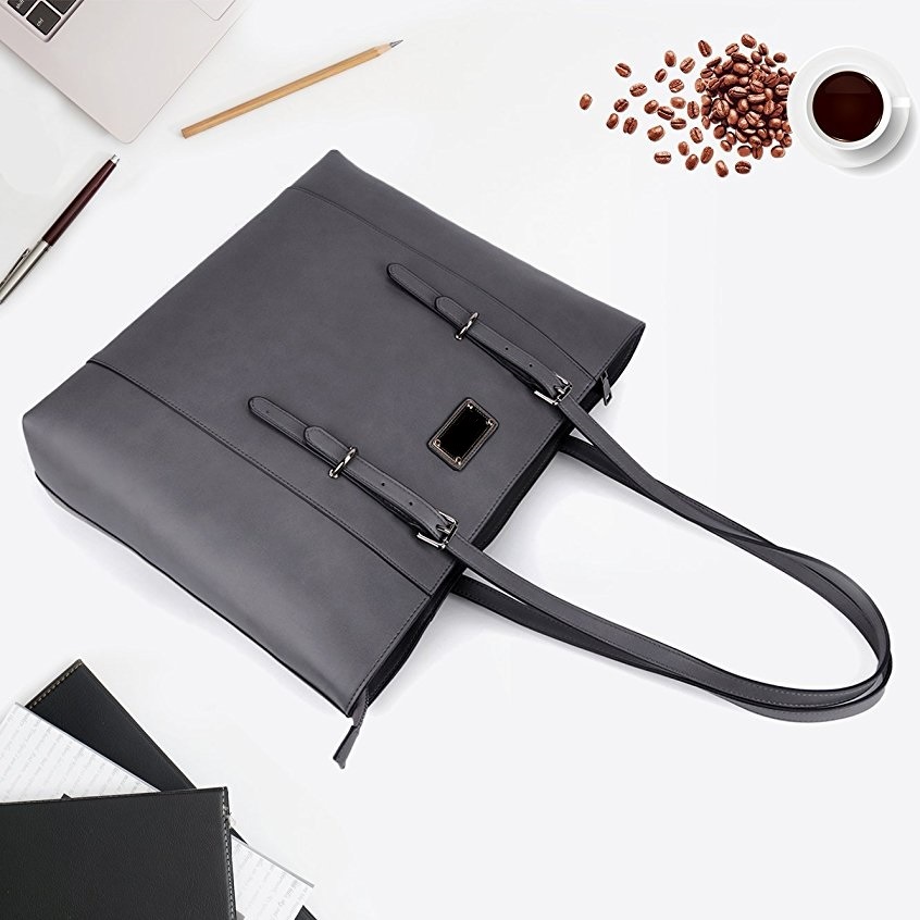 Metal Decoration Lady Laptop Tote Large Capacity Shoulder Bag Popular Handbag Women Bag (WDL0330)