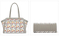High Fashion Lady′s Handbag PU with Canvas Casual Bag (WDL0802)