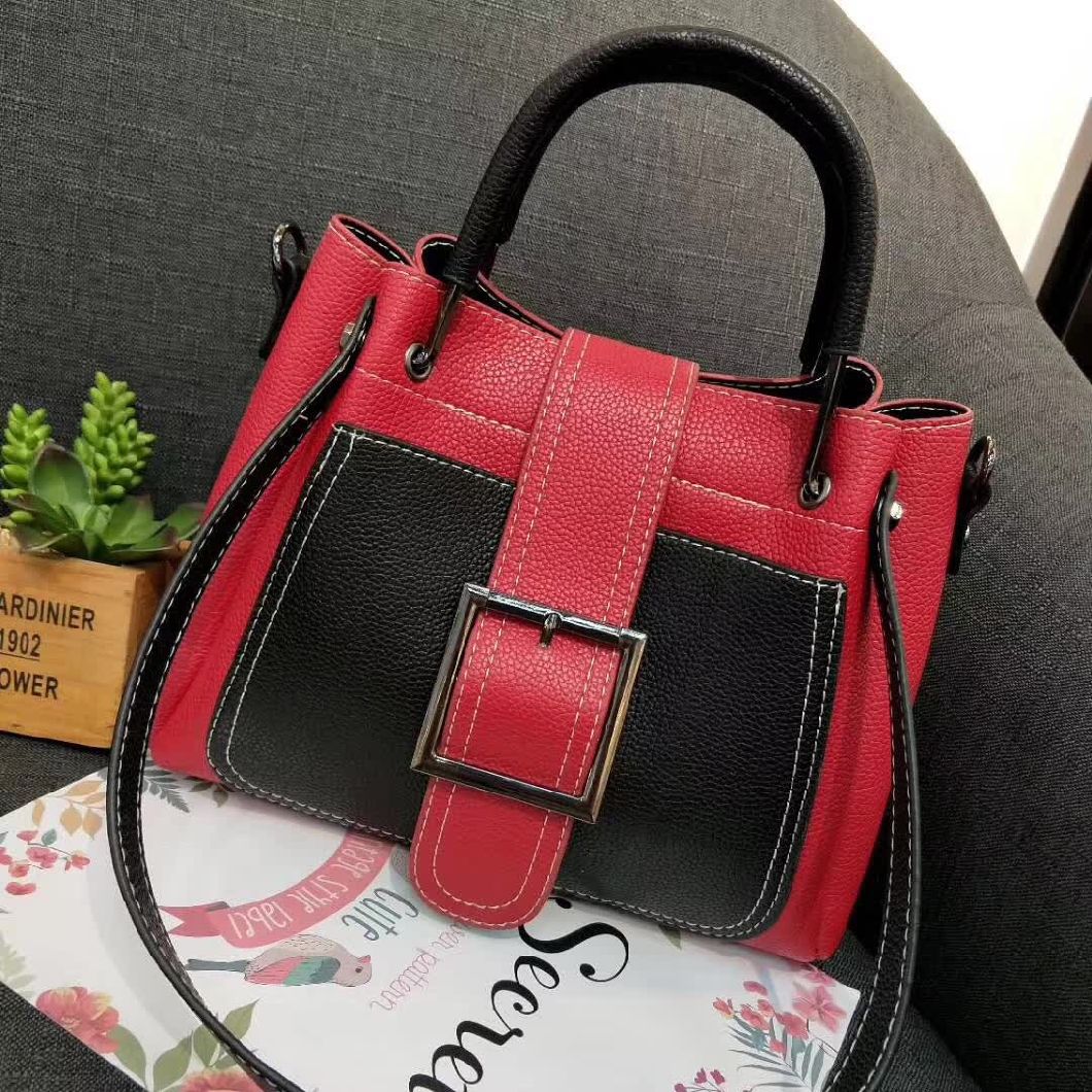 Fashion PU with Decorative Wardware Crossbody Handbag Designer Handbag Women Bag Lady Handbag (WDL0102)