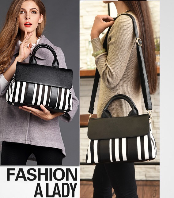 Ladies Handbag Hand Bags High Quality Replica Handbag Black and White Hot Sell Shoulder Lady Bag Simple Women Bag Women Bag Lady Handbag (WDL0115)