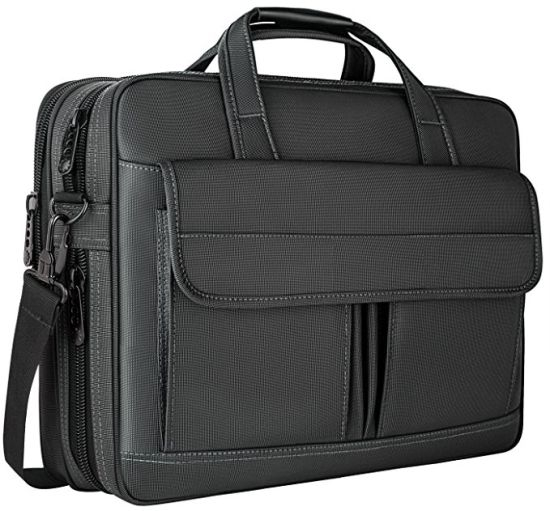 17 Inch Laptop Bag Travel Briefcase with Orjanizer Expandable Shoulder Bag Water Resisatant Business Message Briefcase Laptop Computer Tablet (WDL01133)