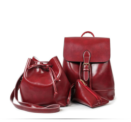 3PCS Set Lady Backpack Bucket Purse Fashion Shoulder Bag (WDL0845)