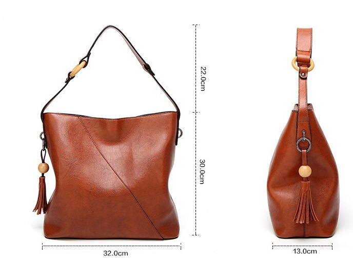 Fashion Lady Tote Shopping Bag Mummy Bag with Tassel Tote Bag Ladies Handbag (WDL0206)