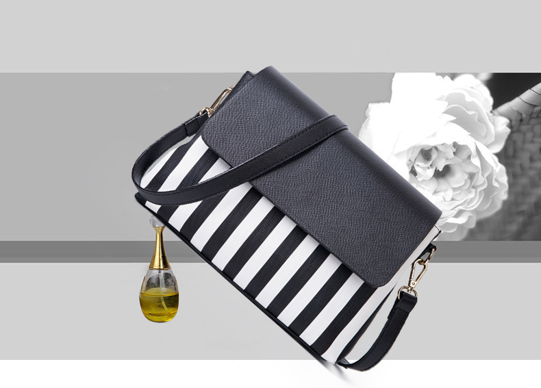 Black and White Classic Fashion Simple Lady Handbag Nice Designer (WDL0125)