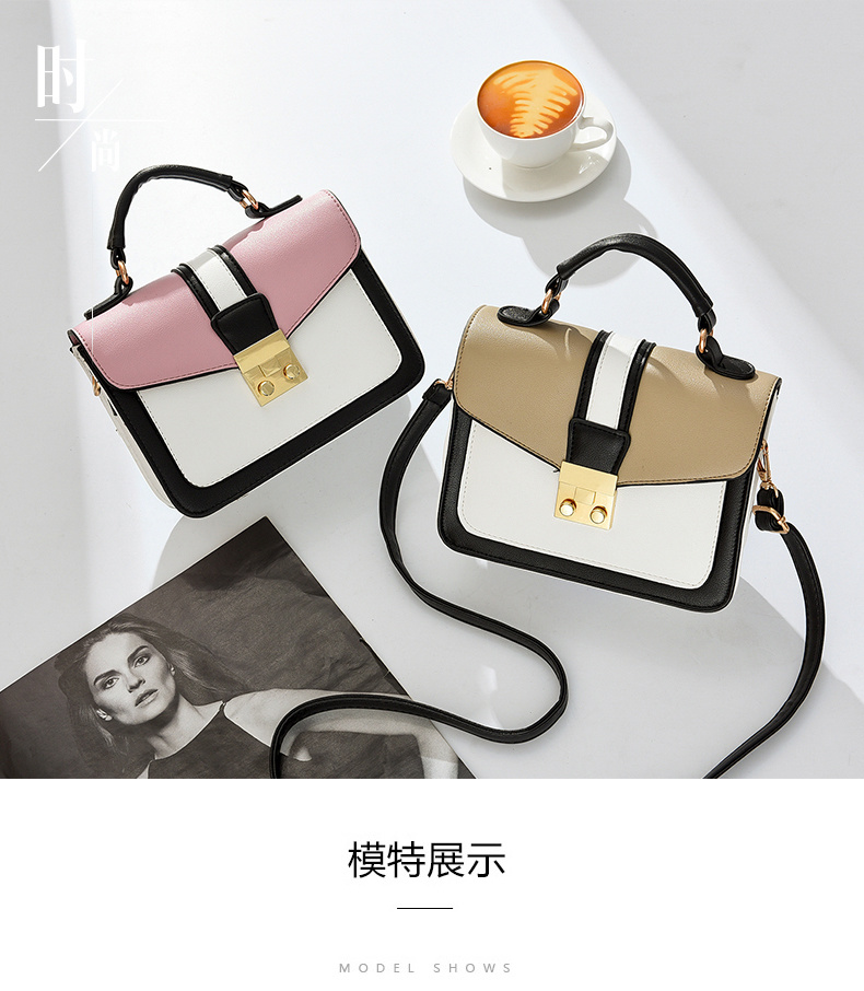Fashion Lady Handbag Promotion Handbag Black and White Lady Bag Designer Popular Handbag (WDL0156)