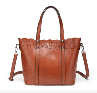 Ladies Handbags PU Leather Women Bag Flower Hollow out Bag (WDL0862)