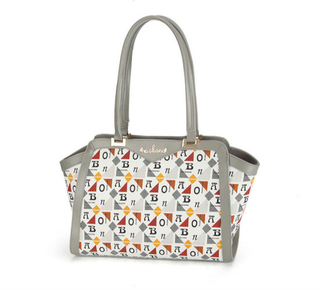 High Fashion Lady′s Handbag PU with Canvas Casual Bag (WDL0802)