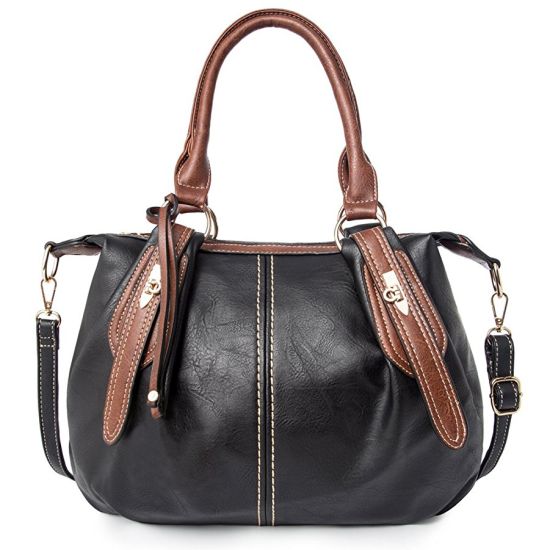 Contrast Stiching Color Fashion PU Lady Shoulder Bag Handbag Designer Handbag (WDL0284)