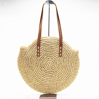 Ins Fashion Straw Bag Ladies Handbags Holiday Round Straw Bag Leisure Beach Bag