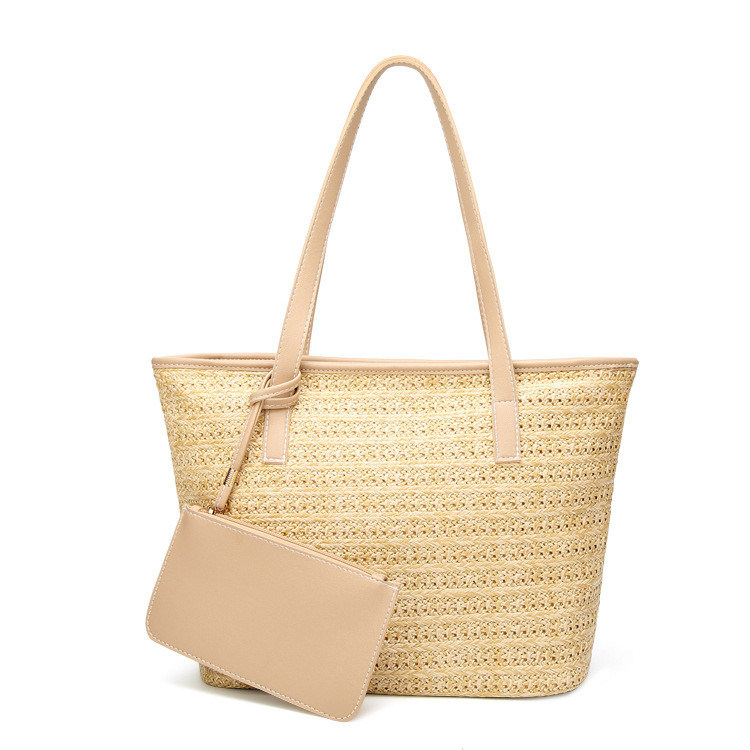 Ladies Handbag Straw Bag Promotion Handbag New Fashion Bag Women Tote with Purse