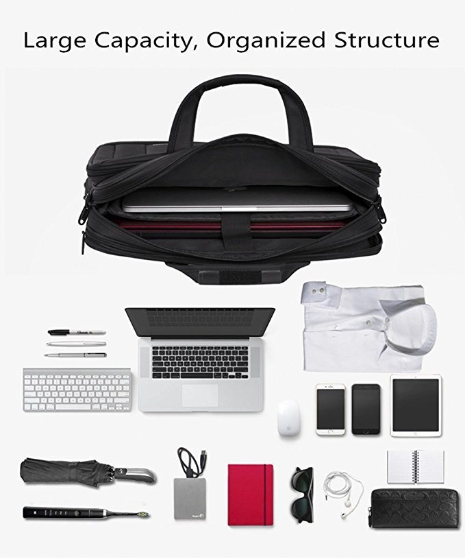 Laptop Bag Fashion Travel Briefcase with Orjanizer Expandable Large Hybrid Shoulder Bag Business Message Briefcase (WDL01130)
