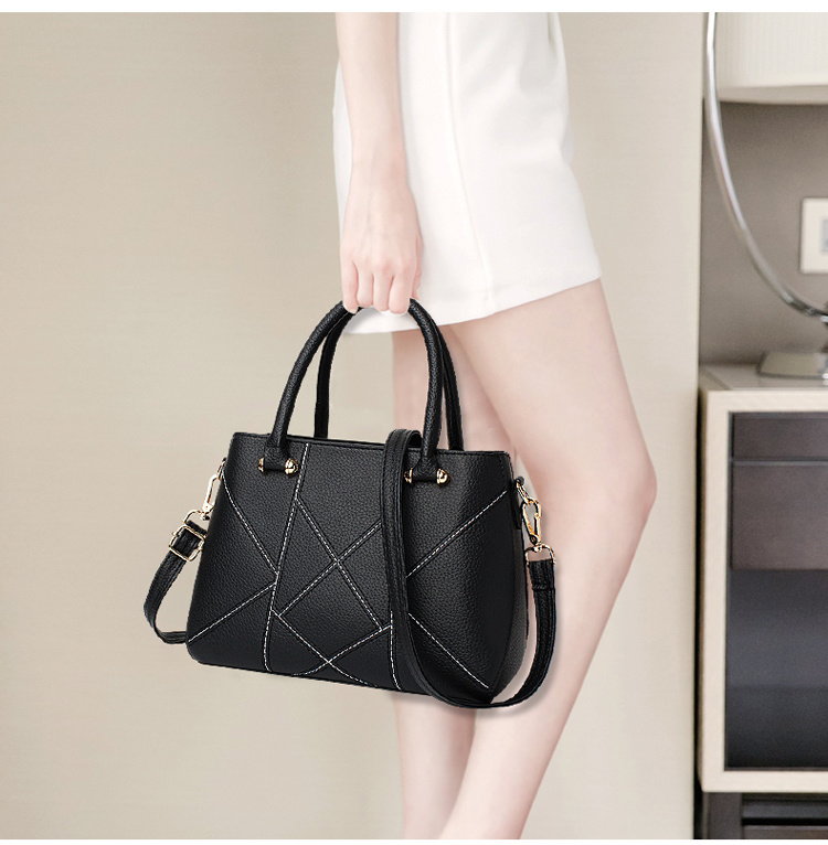 Ladies Fashion Handbag Contrast Color Stitching Lady Handbag Fashion Hand Bag Ladies Handbags Women Bags (WDL0131)