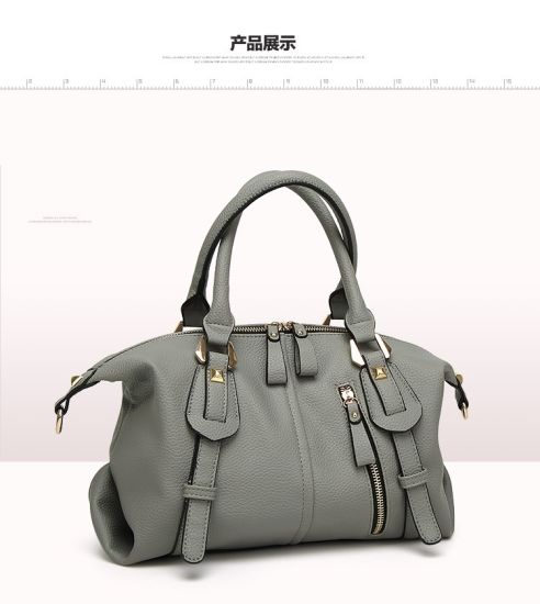 Zippered PU Decorative Fashion Shoulder Lady Handbag Nice Designer (WDL0220)