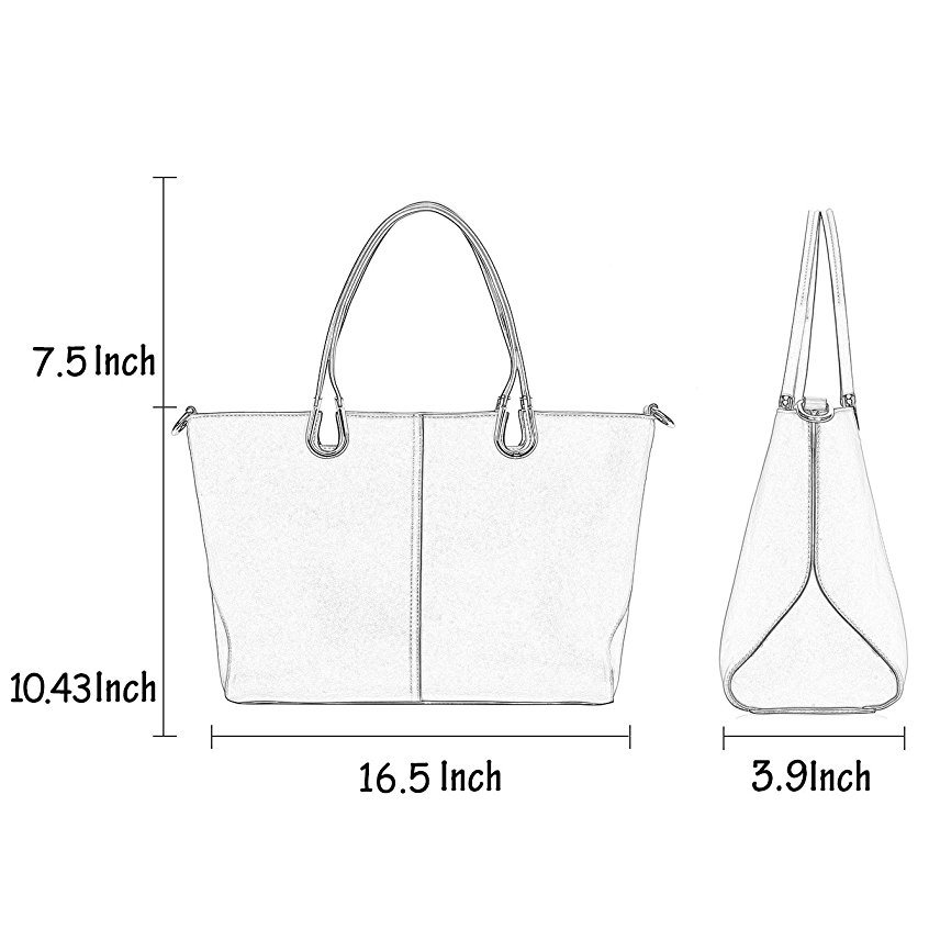Large Capacity Metal Handle Decoration Shopping Tote Mummy Bag Popular Handbag (WDL0275)
