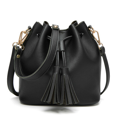 Handbags Bucket Bag Popular Lady Handbag Ladies Handbag Clutch Bag Tassel Decorated Flap PU Crossbody Bag (WDL01199)