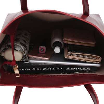 Fashionable Sets Handbag Lady Handbag PU Leather Handbags Women Sets Bagpromotional Bag (WDL01203)