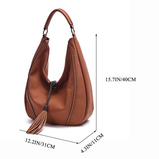 Rivet Decoration PU Fashion Women Large Capacity Shopping Bag (WDL0302)