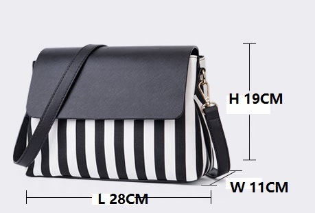 Black and White Classic Fashion Simple Lady Handbag Nice Designer (WDL0125)