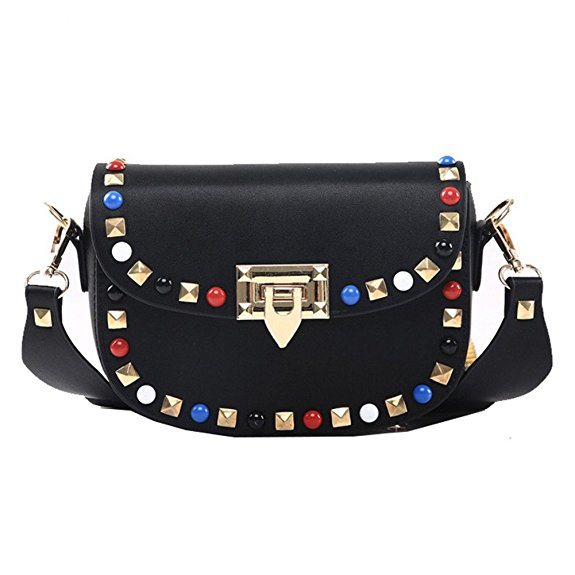 PU Leather Handbag with Rivet decoration Women Lady Shoulder Handbag 2018 Nice Design with High Quality Handbag (WDL0524)
