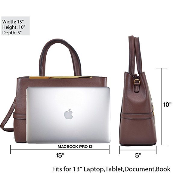 Women's Leather Briefcase Messenger Bag Ladies Laptop Bag Handbags (WDL0380)