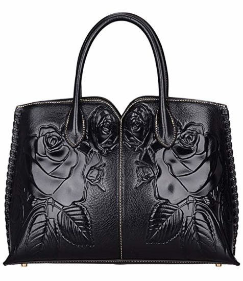 PU Leather Emboss Flower Lady Handbag Ladies Handbags Designer Handbag Fashion Bags (WDL01488)