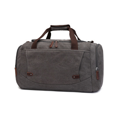 Canvas Duffel Bag, Vintage Canvas Weekender Bag Travel Sports Duffel with Shoulder Strap Outside Travel Bag (WDL01247)